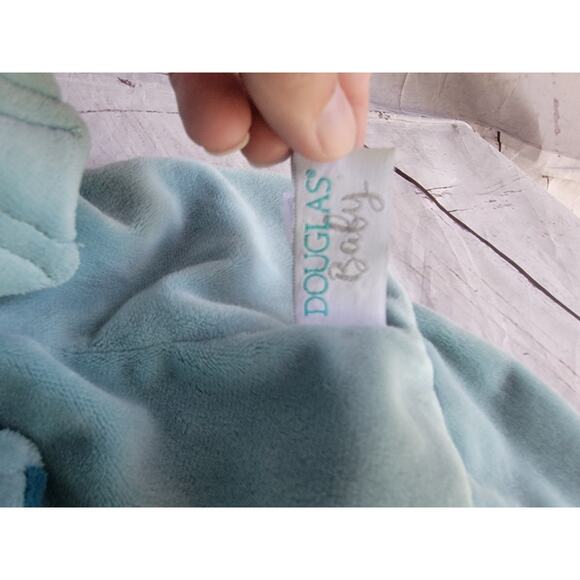 Douglas Baby Dragon Teether Plush Stuffed Animal Toy Security Blanket Blue Sleep - Picture 5 of 7